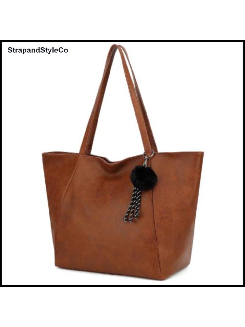 Large PU Leather Tote Bag Women Extra Capacity Shoulder Purse